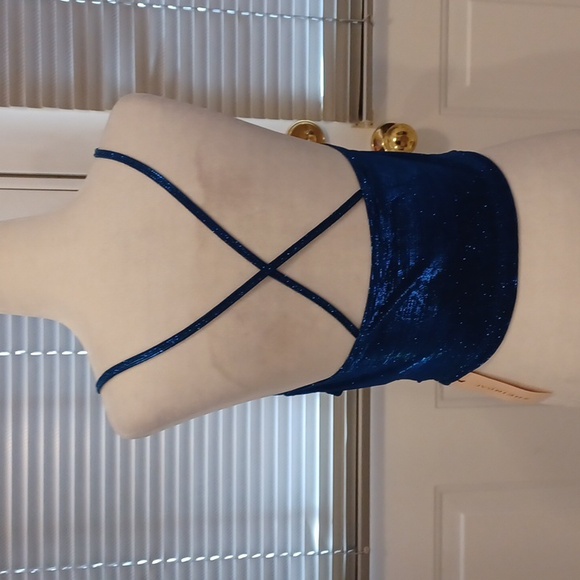4/$60 New Blue Glittery "Evening" Tank Top - Size Small - Picture 4 of 9